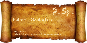 Hubert Szabolcs névjegykártya