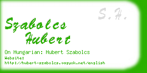 szabolcs hubert business card